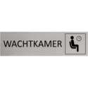 Aluminium Deurbordje Wachtkamer 165x45mm met tape