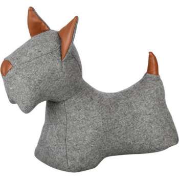 Esschert Design Deurstopper Hond 31,4 X 26,9 Cm Vilt Grijs/lichtbruin