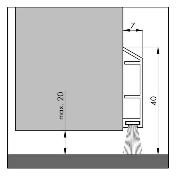 Wovar Tochtstrip Kunststof 100 cm voor Kier tot 20 mm - Per Stuk