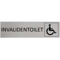 Aluminium Deurbordje Invalidentoilet 165x45mm met tape