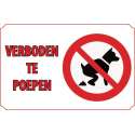 Verboden te poepen 20x30cm