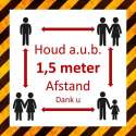 Houd afstand bord 24 x 24cm, montage op wand of ruit, geleverd met 4 zuignappen.