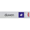 Pickup duwen (liggend) deurbordje - 165 x 44 mm