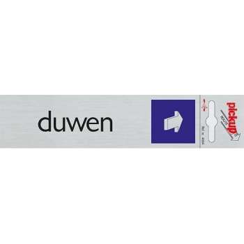 Pickup duwen (liggend) deurbordje - 165 x 44 mm