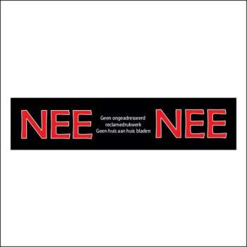 Brievenbus Sticker - Nee/Nee