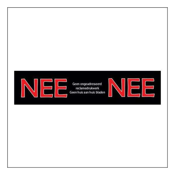 Brievenbus Sticker - Nee/Nee