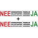 Brievenbussticker - Nee verkopers collectanten - Ja Familie Vrienden Bekenden - Promessa-Design.