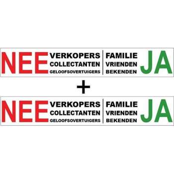 Brievenbussticker - Nee verkopers collectanten - Ja Familie Vrienden Bekenden - Promessa-Design.