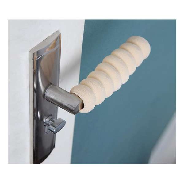 3 Stuks Mooie Deurklink Bescherming - Schuim - Beige - Foam - Deurbeslag - Stootdop