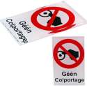 NEE Geen Colportage sticker - Geen Verkopers aan de Deur - Glas helder acrylaat - 80 mm x 50 mm x 4 mm - Promessa-Design.