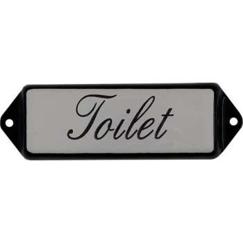 Toilet deur bordje Emaille 10x3x0.5 cm