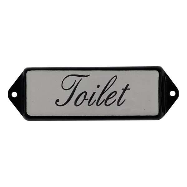 Toilet deur bordje Emaille 10x3x0.5 cm