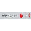 Niet storen deurbordje, alulook, 165 x 44 mm