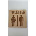 Bordje Toiletten pictogram man/vrouw - groot