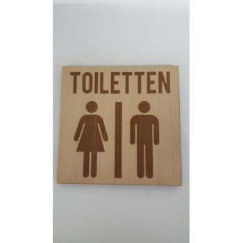 Bordje Toiletten pictogram man/vrouw - groot