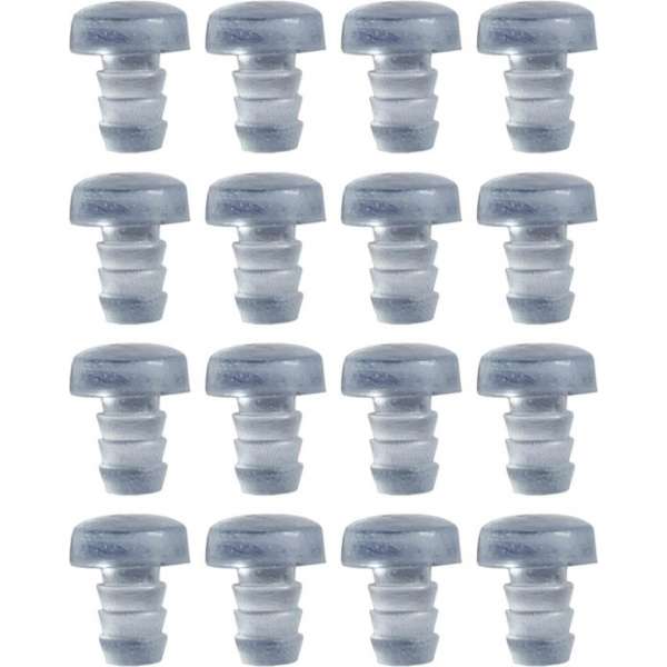 Set van 150 pvc dopjes, buffers, deurdempers (type 2, transparant, 5 mm)