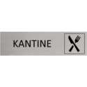 Aluminium Deurbordje Kantine 165x45mm met tape