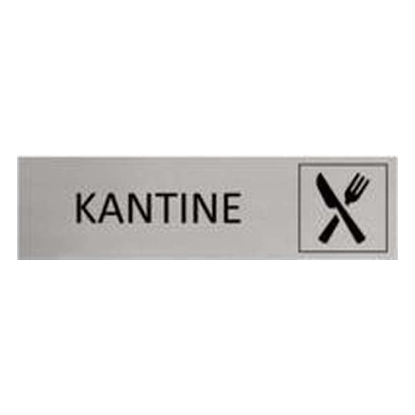 Aluminium Deurbordje Kantine 165x45mm met tape