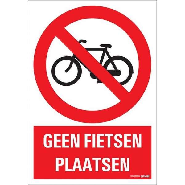 Pickup bord 23x33 cm Combinatie - Geen fietsen plaatsen