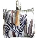 Fluwelen deurstopper 18 cm zebra dieren print