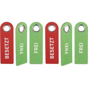 Relaxdays 6x Deurhanger bezet vrij - door hanger - set - deurbordje niet storen