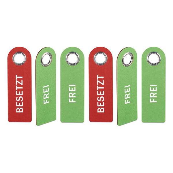 Relaxdays 6x Deurhanger bezet vrij - door hanger - set - deurbordje niet storen