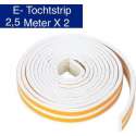 KD | Small E Tochtstrip | 2,5  meter X 2  | Water, vocht en wind werend | Wit Tochtband