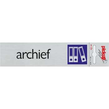 Pick-up bordje Archief - Aluminium - 165 x 44 mm