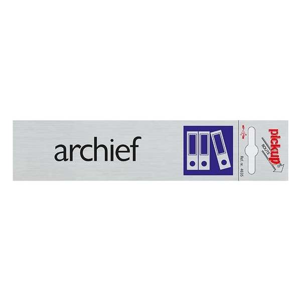 Pick-up bordje Archief - Aluminium - 165 x 44 mm