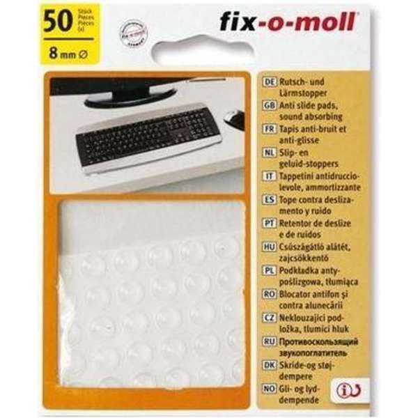 Fix-o-moll geluidstopper 50st 12mm trans