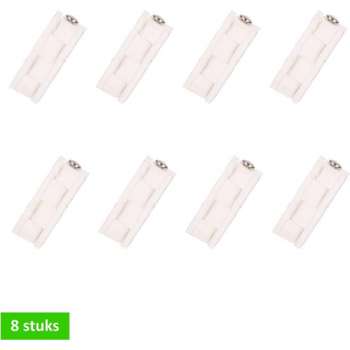 TQ4U blokscharnier | kunststof | 40 x 10 mm | wit | 8 stuks