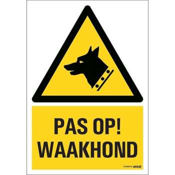 Pickup bord 23x33 cm Combinatie - Pas op waakhond