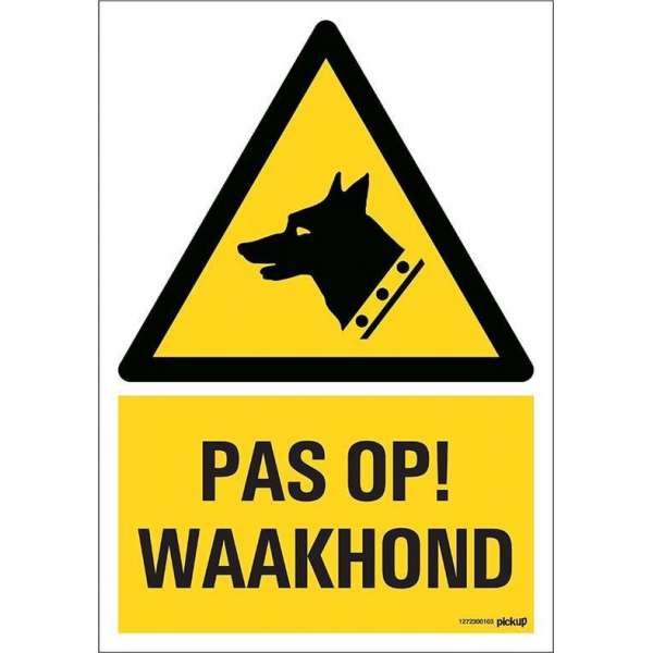 Pickup bord 23x33 cm Combinatie - Pas op waakhond