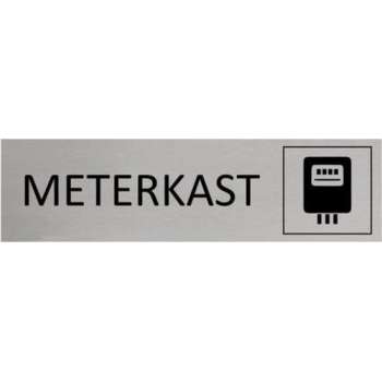 Aluminium Deurbordje Meterkast 165x45mm met tape