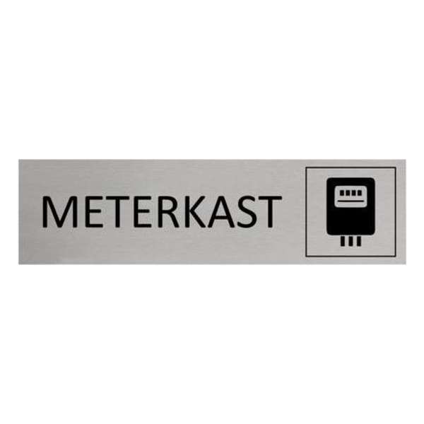 Aluminium Deurbordje Meterkast 165x45mm met tape