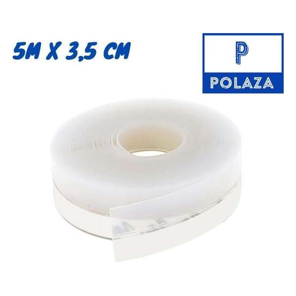 Polaza® Tochtstrips Voor Deuren – Transparante Kleur – Tochtstrip – Tochtstopper – Zelfklevende Tochtwering – 5m x 3,5cm