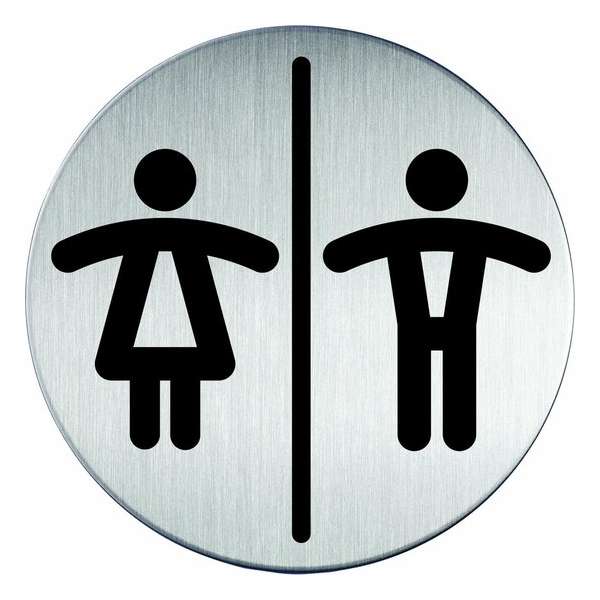 Infobord Pictogram Durable Toiletten Dames/heren Rond 83mm