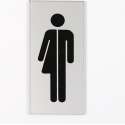 Toilet deurbordje dames heren WC gender neutraal. Acrylaat.