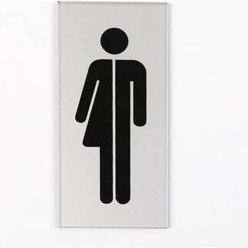 Toilet deurbordje dames heren WC gender neutraal. Acrylaat.