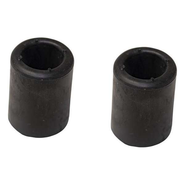 3x stuks deurstopper / deurstoppers rubber zwart - 50 mm lengte - deurbuffers / deurbuffer - stootdoppen