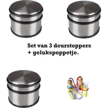 3 x  deurstoppers met gelukspoppetje