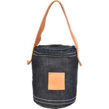 Denim deurstopper met handvat