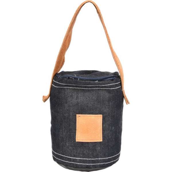 Denim deurstopper met handvat