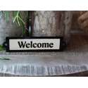 Emaille deurbordje recht 'Welcome'