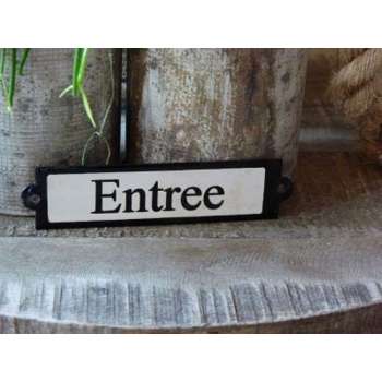 Emaille deurbordje recht 'Entree'