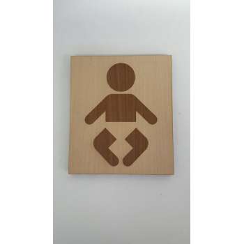 Bordje pictogram baby - groot