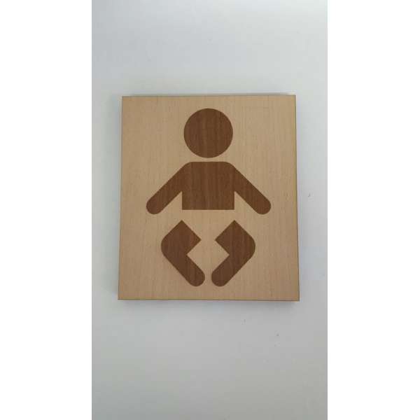 Bordje pictogram baby - groot