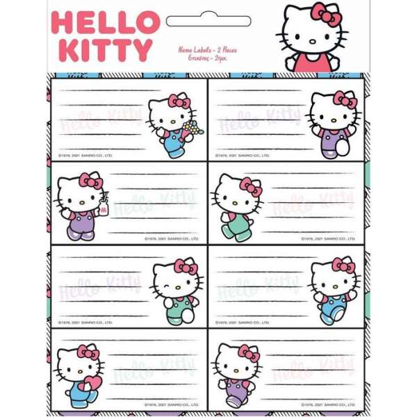 Hello Kitty Naamkaartjes Junior Roze/wit 2-delig