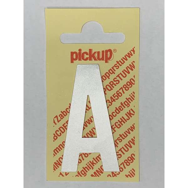 Pickup Plakletter Nobel Zilver 60mm "A"