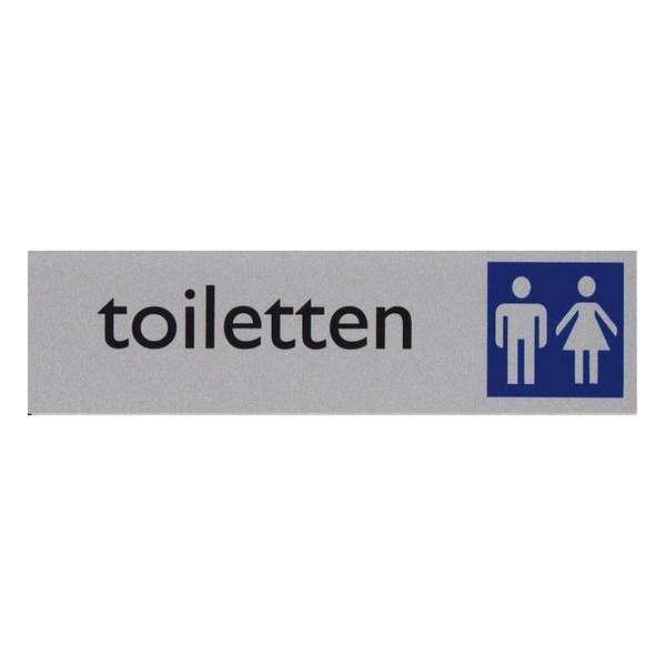 Infobord pictogram toiletten dames/heren 165x44mm